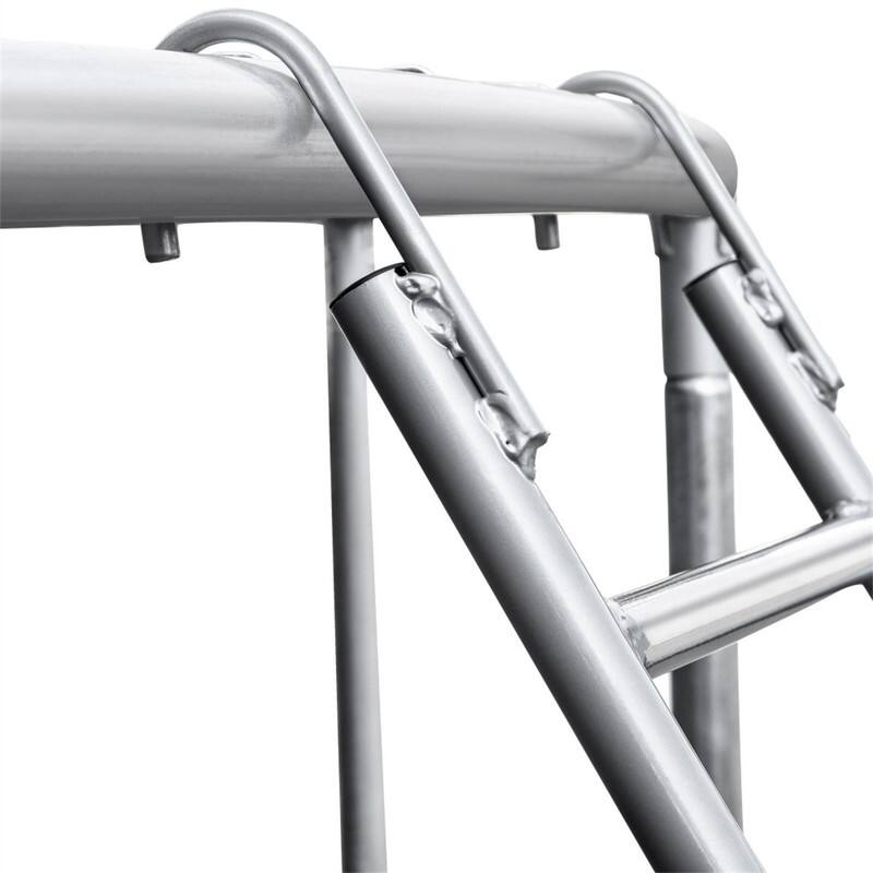 Alt View 6. HTUTWOO - 16FT Trampoline with Basketball Hoop & Double-sided Cover, Ladder,Net,Jumping Mat,Spring Cover Padding for Adults & Kids - Blue.