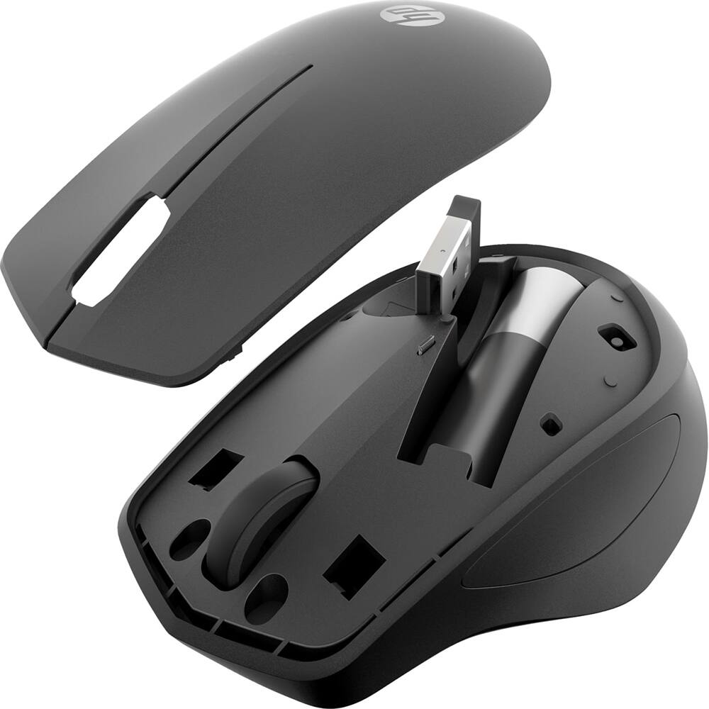 Alt View 5. HP - HP Silent 285 Mouse - Wireless - Black.