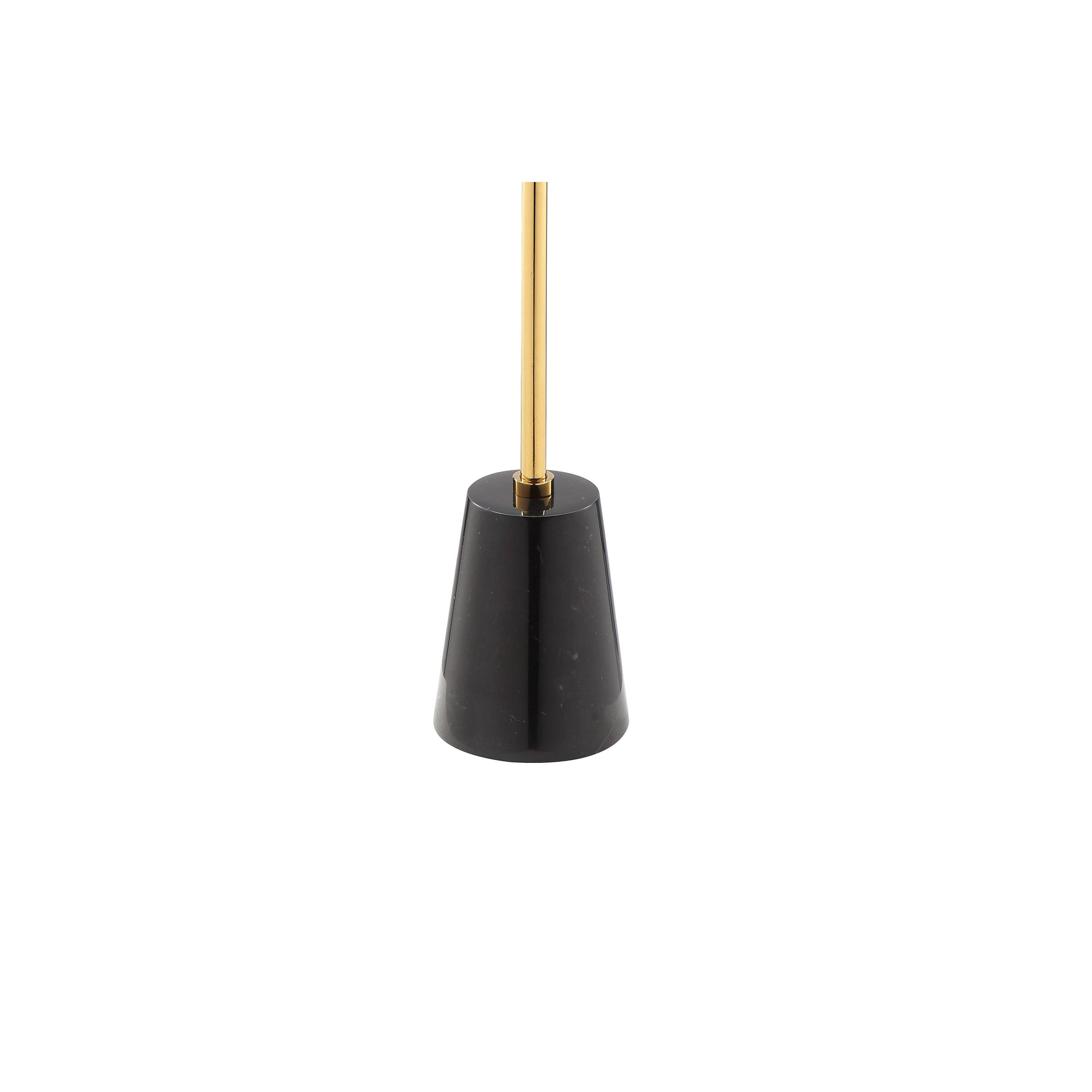 Back. Manhattan Lane - Sen Side End Drink Table, Metal Round Top w Marble Base - Black, Gold.