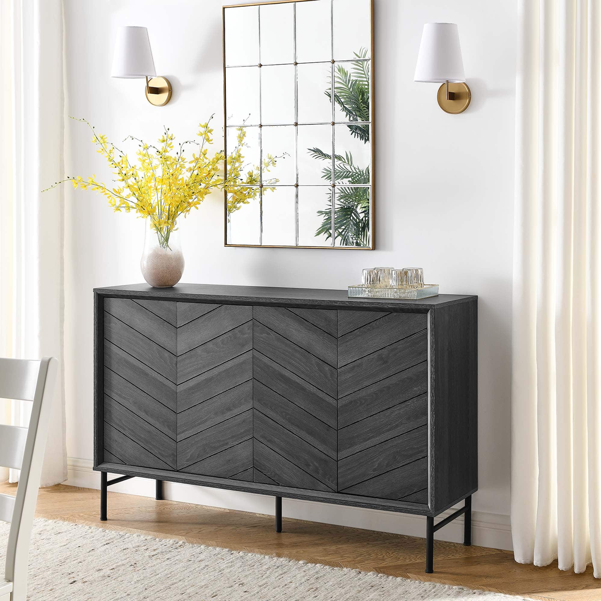 Harper Chevron Sideboard by Modway - Black