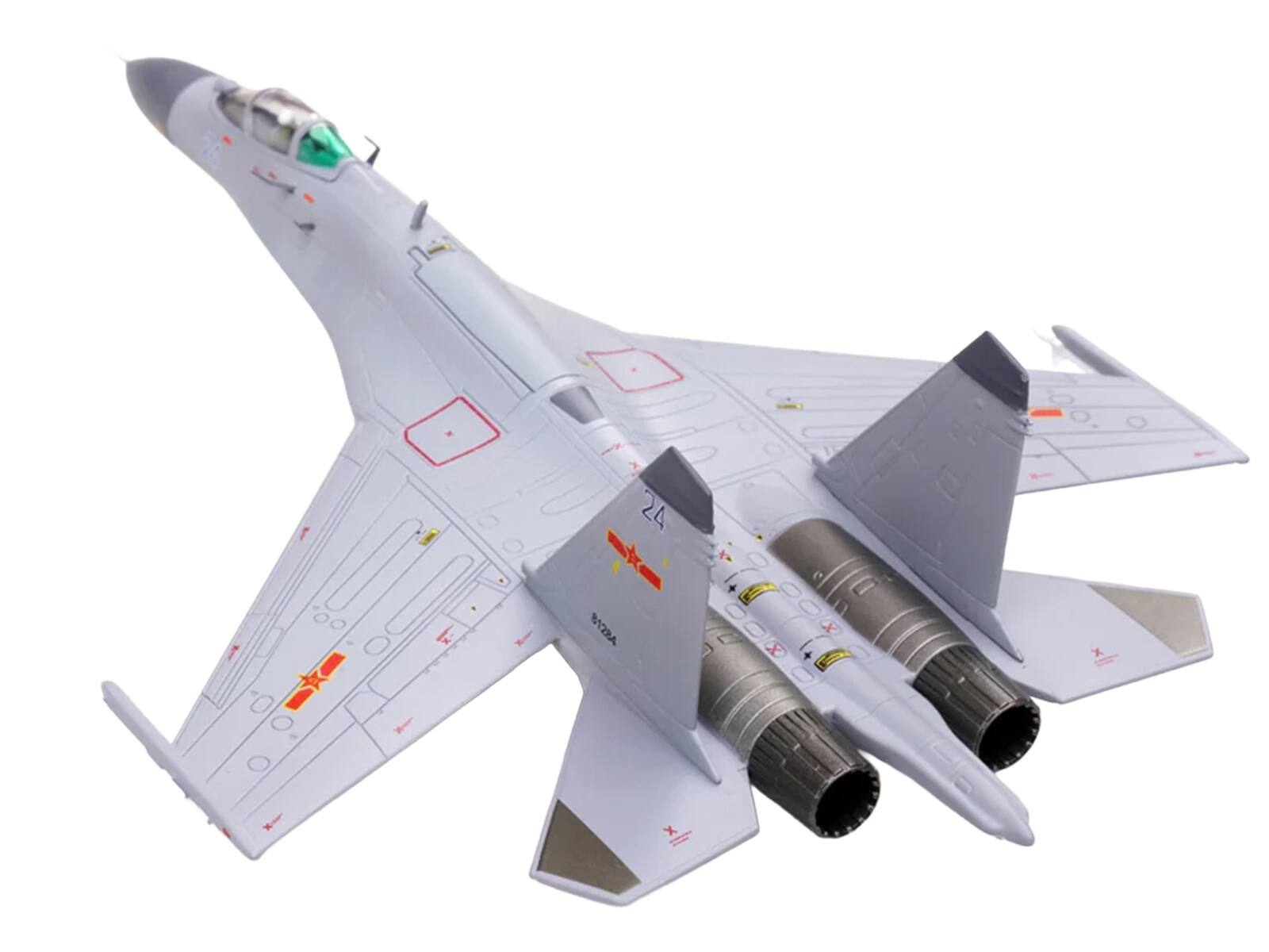 Alt View 1. Legion - Shenyang J-11BH Yinglong Aircraft "Blue 24" (2014) People’s Liberation Army Navy Air Force 1/100 Diecast Model by Legion.