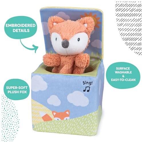 EMBROIDERED DETAILS  
SUPER-SOFT PLUSH FOX  
SURFACE WASHABLE & EASY-TO-CLEAN