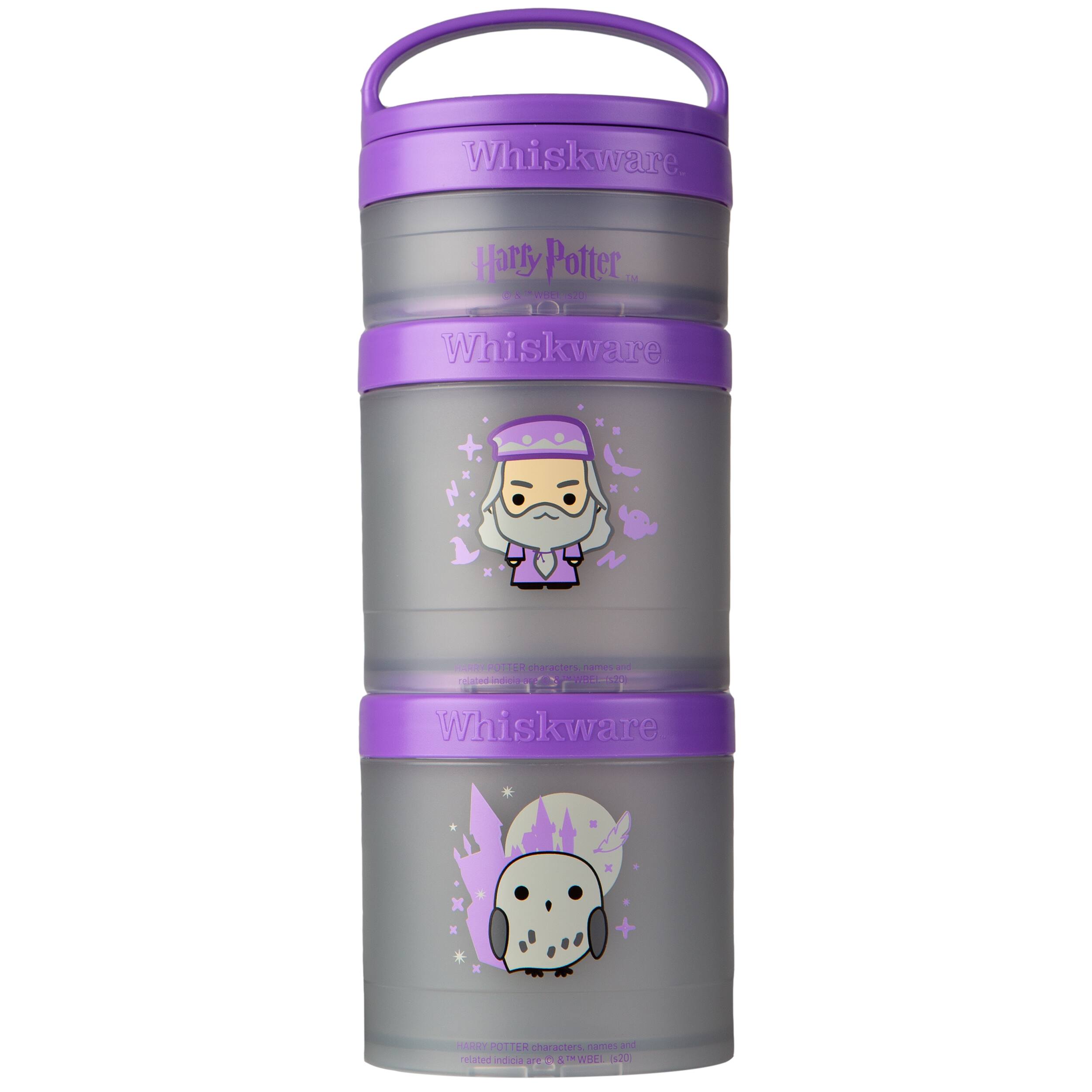 Angle. Whiskware - Dumbledore/Hedwig Whiskware Stackable Snack Pack - Purple.