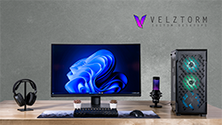 Alt View 9. Velztorm - Velztorm Fultix Desktop PC (Ryzen 5-5500, 32GB, 2TB SSD, Radeon RX 9070 XT, WiFi 4, Bluetooth 4.2, Win 11 Home) - Black.