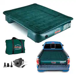 Pittman Outdoors - Lightweight Truck Airbed & Pump for Mid-Size Standard Beds, 6' - Green