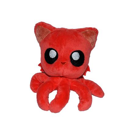 Front. Tentacle Kitty - Tentacle Kitty Little Ones 4 Inch Plush | Red - Red.