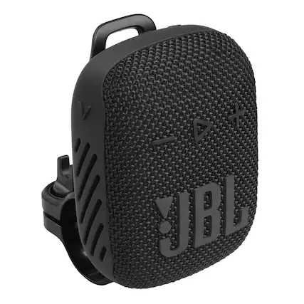 Front. JBL - JBL Wind 3S Slim Handlebar Bluetooth Speaker (Black) - Black.