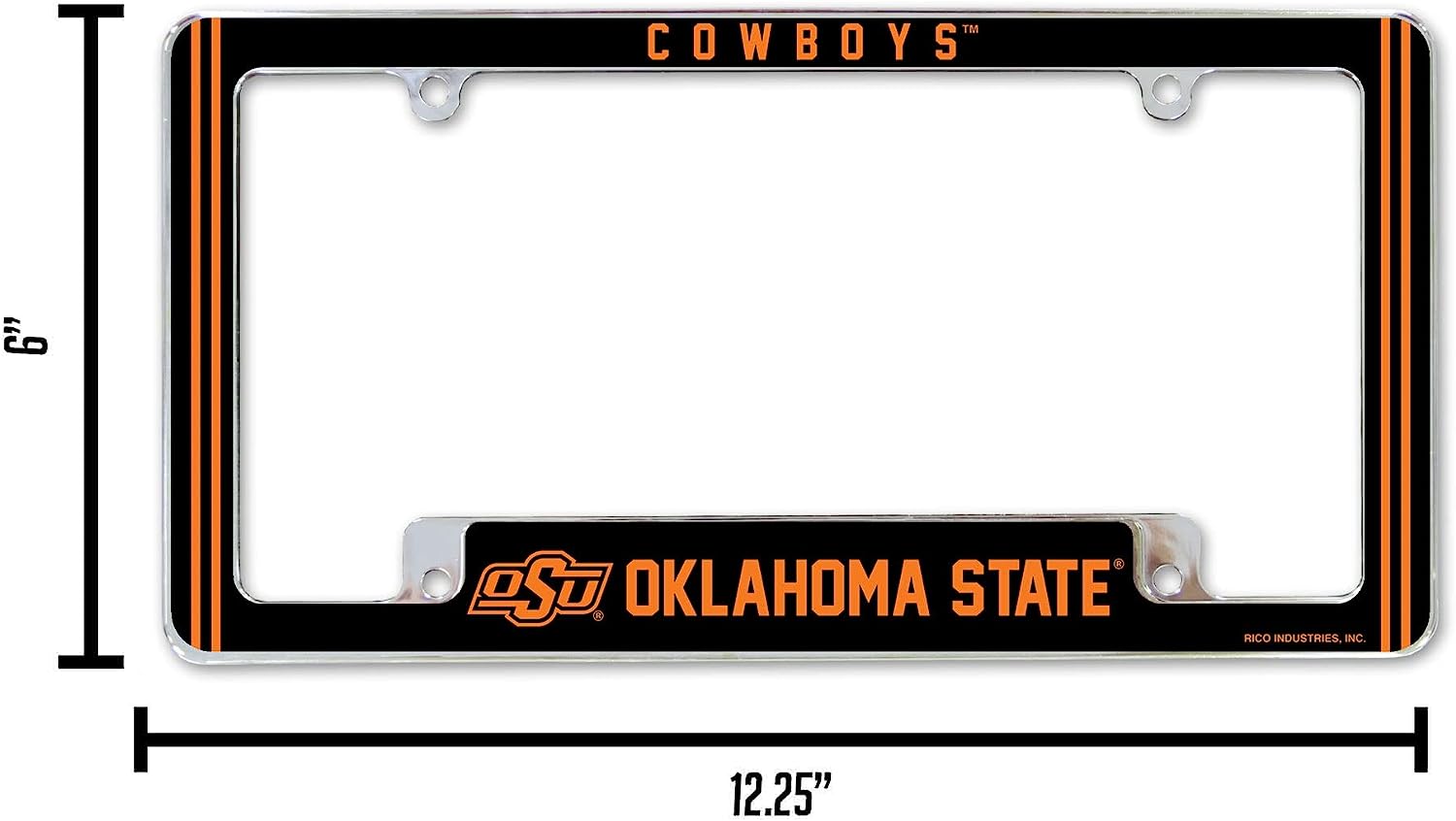COWBOYS™  
OKLAHOMA STATE  
RICO INDUSTRIES, INC.  

6"  
12.25"