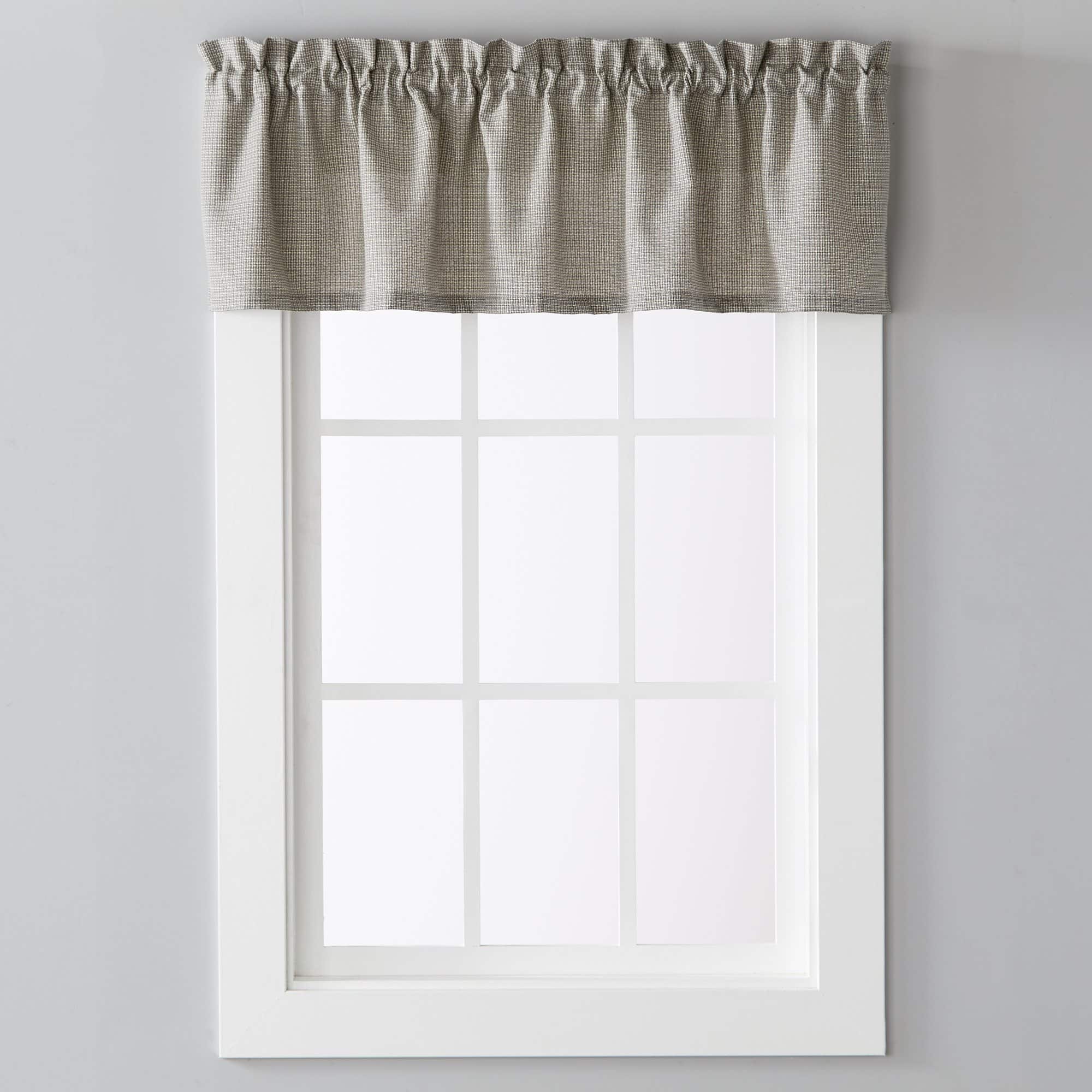 SKL Home - Saturday Knight Ltd Nelson Versatile Tailored Window Valance - 58" x 13" - Black