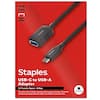 TECH
Staples
USB-C to USB-A Adapter
3.1 Transfer Speed - 5 Gbps
Transfer data at high-speeds with compact design. Suitable for devices supported by USB-C to USB-A connections.
BLACK