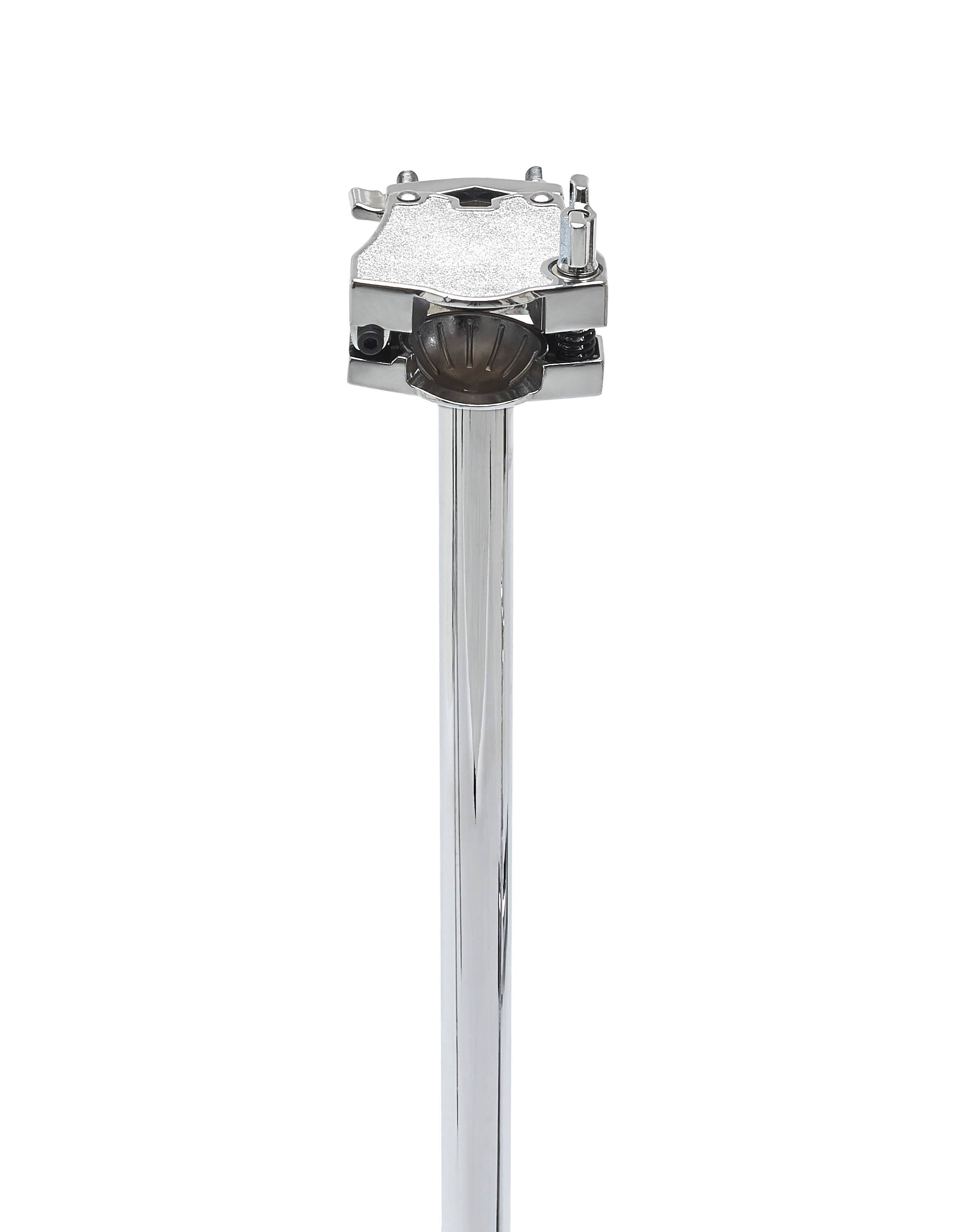 Front. Gibraltar Hardware - 17" Ball L-Rod Receiver and Clamp, Mounting Post with Adjustable Clamp for Toms and Percussion, Fits Up to 1" Tubes.