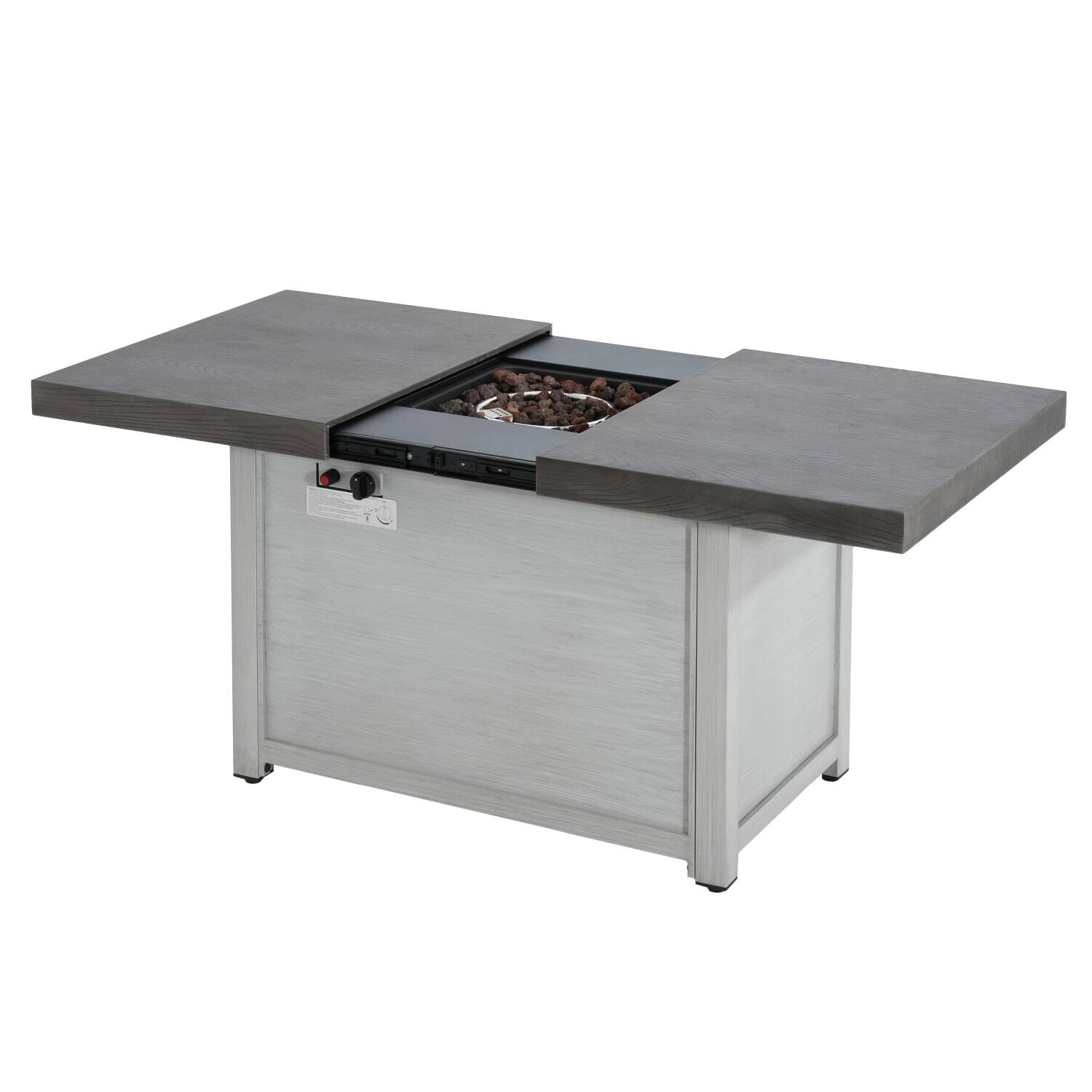 Lirago Extendable 50,000BTU Aluminum Alloy Propane Fire Pit Table for ...