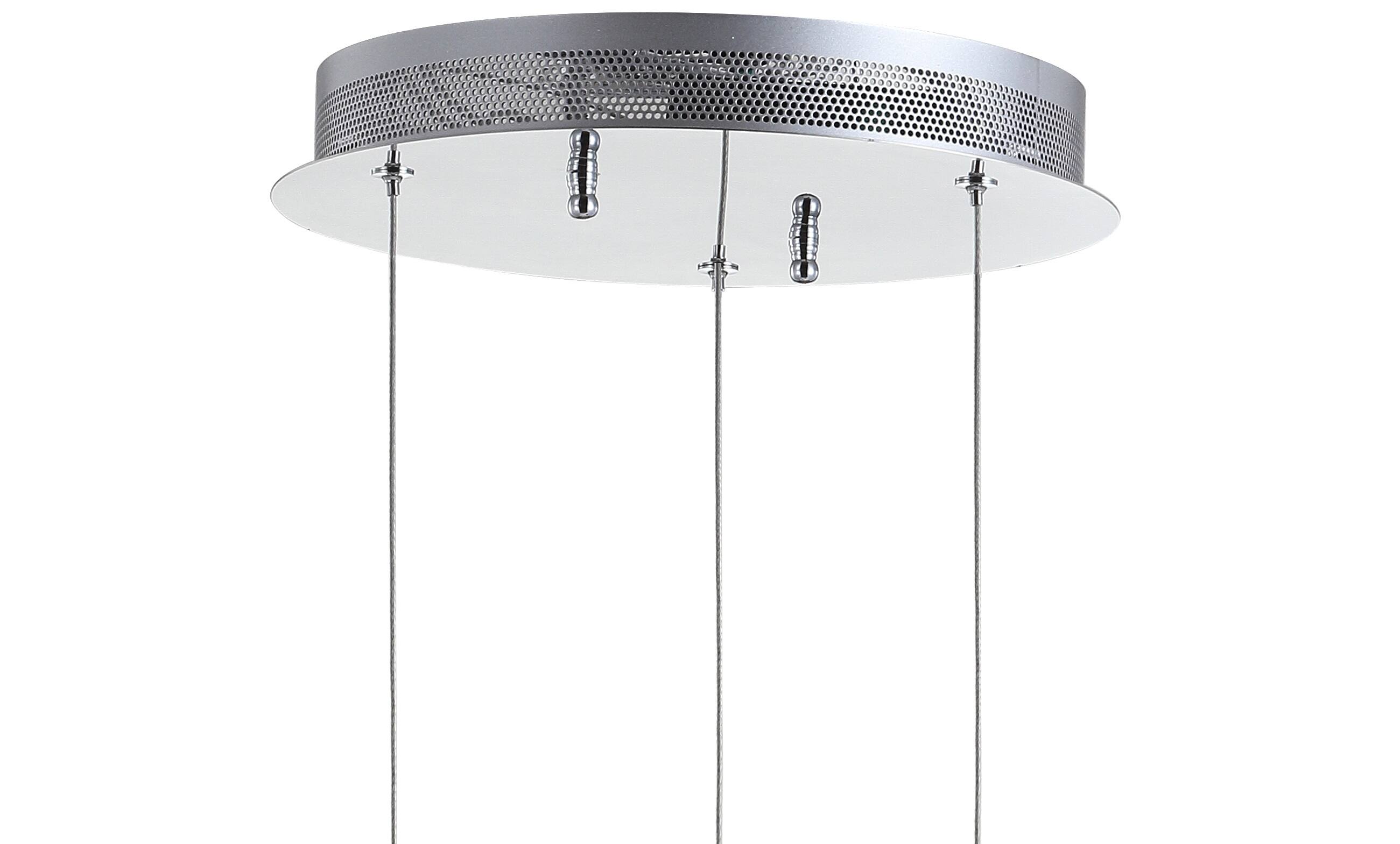 Alt View 5. Jonathan Y - Alain 12.5" 3-Light Adjustable Cascading Metal Integrated Cluster LED Pendant, Chrome - Chrome/White.