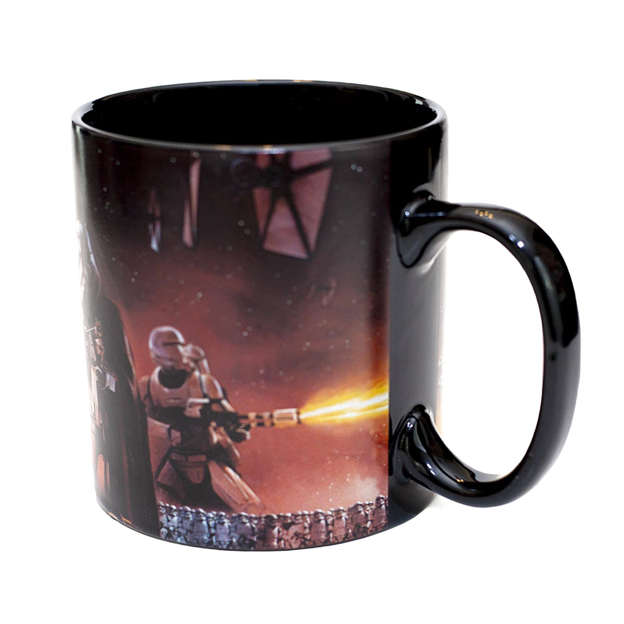 Alt View 1. Star Wars - Star Wars: The Force Awakens Wrap Around Scene 20 Oz Ceramic Mug - Black/Red.
