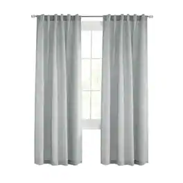 Commonwealth Home Fashions - Commonwealth Danbury Dual Header Curtain Panel - 52x95" - Blue