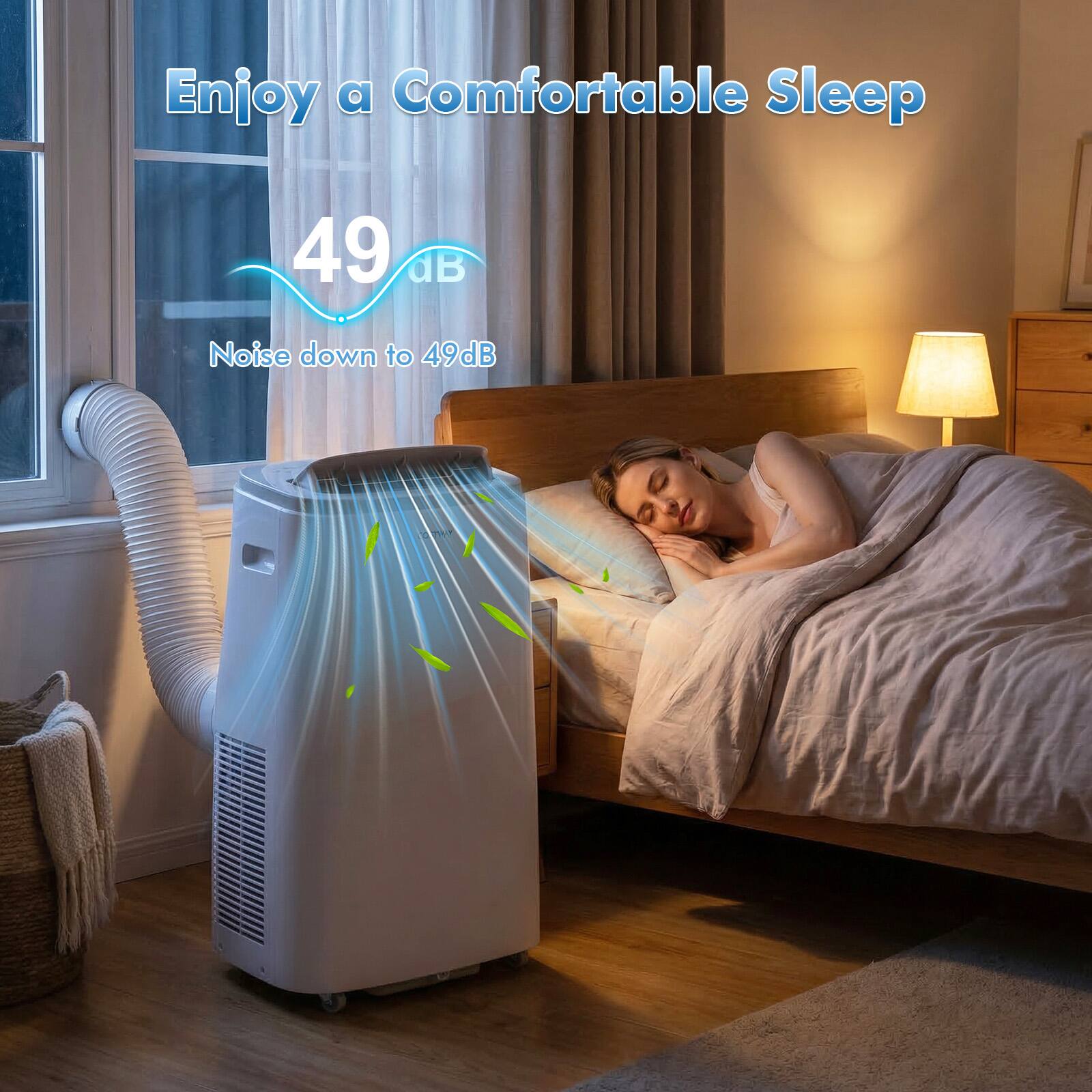 Enjoy a Comfortable Sleep

49 dB

Noise down to 49 dB