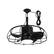 Alt View 4. Parrot Uncle - 20" Industrial Black Wet Hook Outdoor Caged Ceiling Fan with Light and Remote - Black.