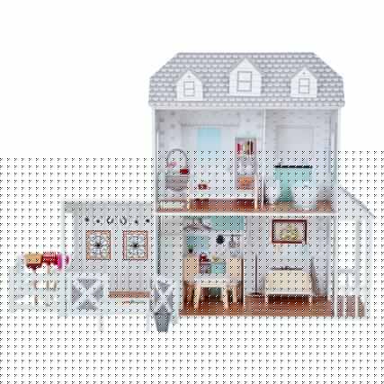 Front. Teamson Kids - 2-Story Farmhouse Dollhouse with Stable.