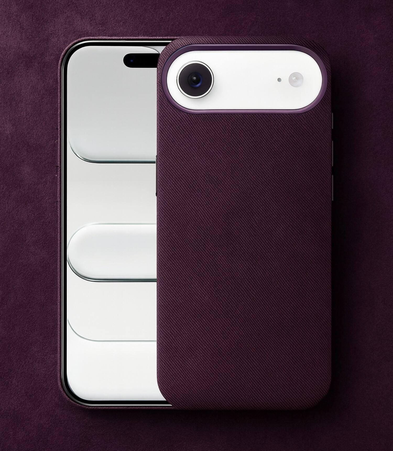 Angle. SaharaCase - Apple iPhone Air Suede Leather Case | Premium Suede Finish | Smooth Grip | Precise Cutouts - Royal Purple.