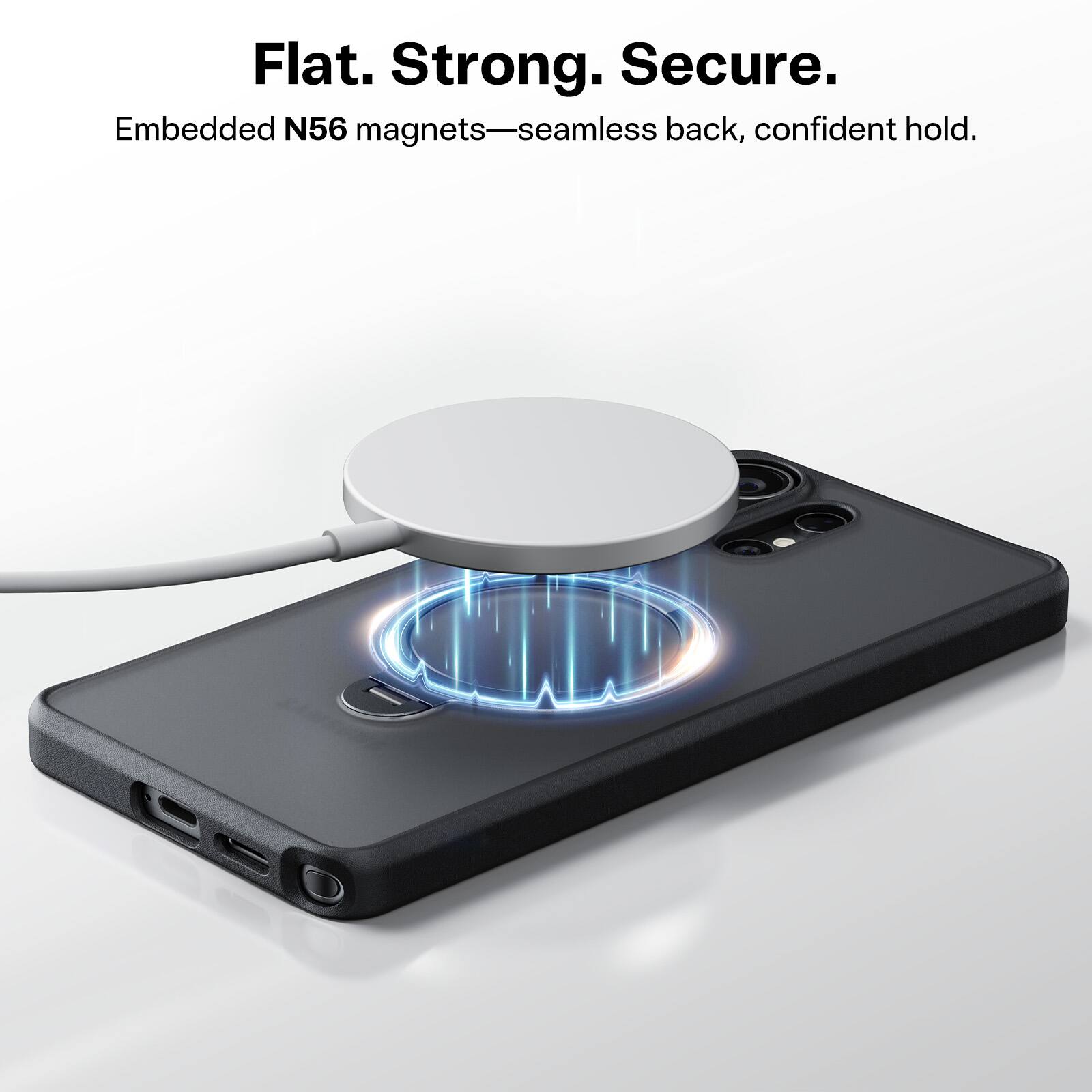 Flat. Strong. Secure.  
Embedded N56 magnets—seamless back, confident hold.