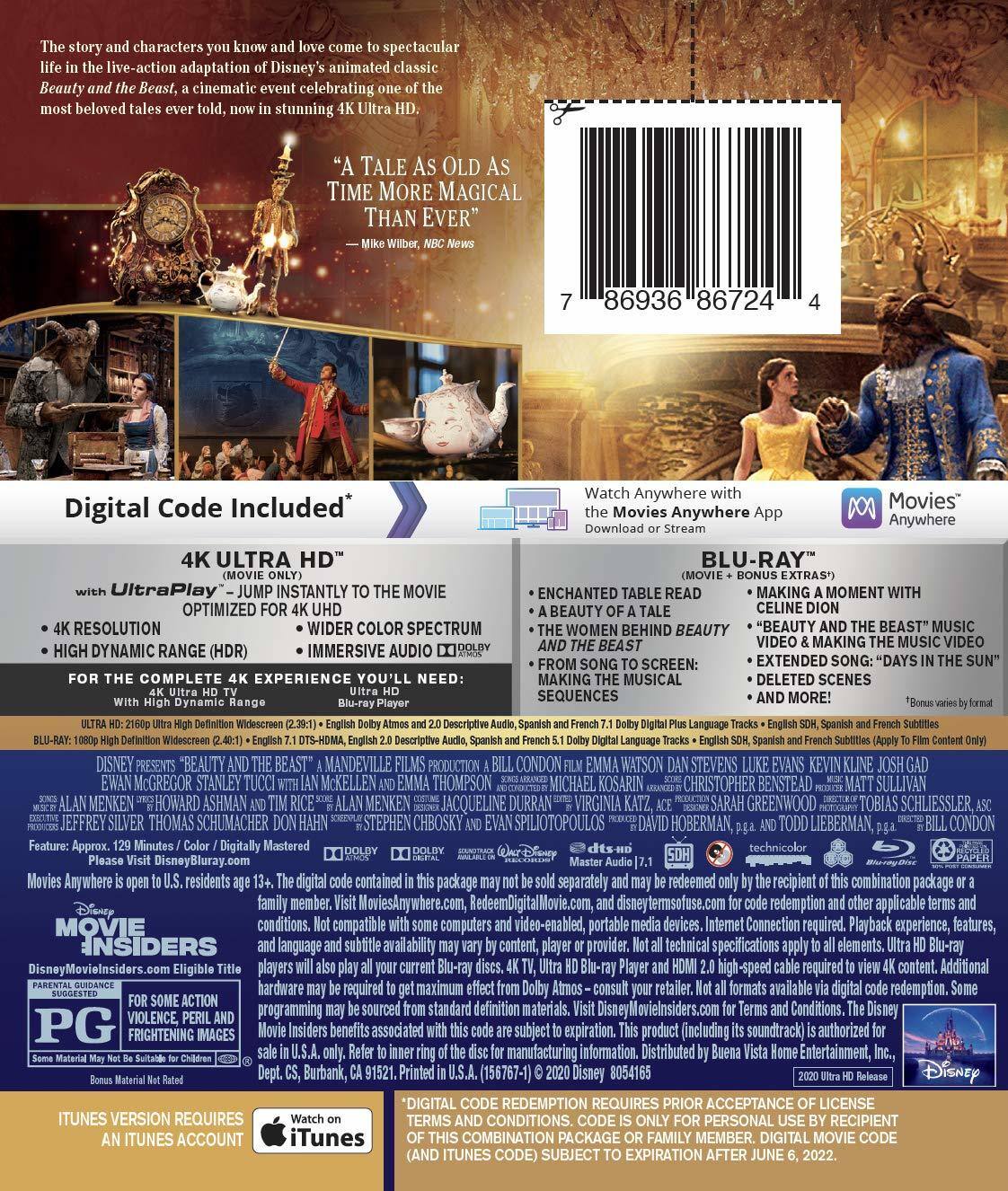 Alt View 1. Beauty and the Beast (Ultimate Collector's Edition)   - 4K Blu-Ray.