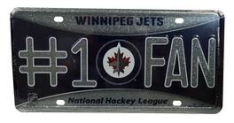 Rico Industries - Winnipeg Jets NHL Bling Sparkle #1 Fan Metal License Plate Auto Tag - Multi
