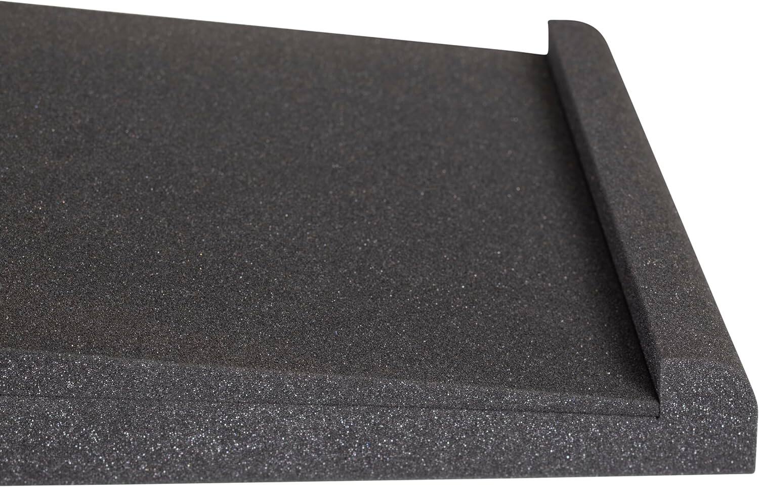Left. Gator Frameworks - Studio Monitor Isolation Pads Large, Pair of Foam Pads for Speaker Isolation, Includes Reversible Angling Inserts - Black.