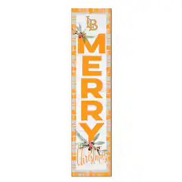 Jardine - Cal State Long Beach The Beach 12'' x 48'' Outdoor Merry Christmas Leaner - White