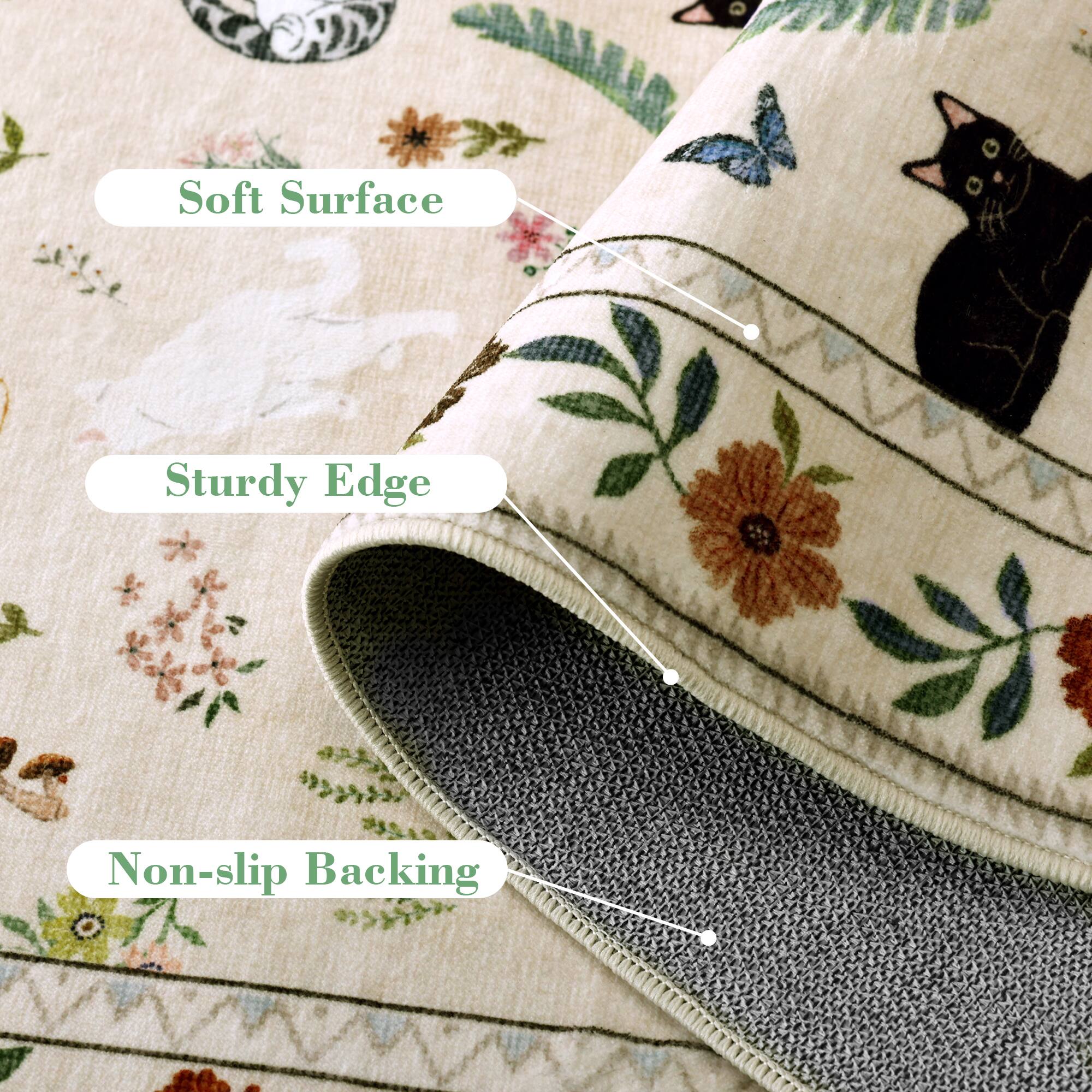 Soft Surface  
Sturdy Edge  
Non-slip Backing