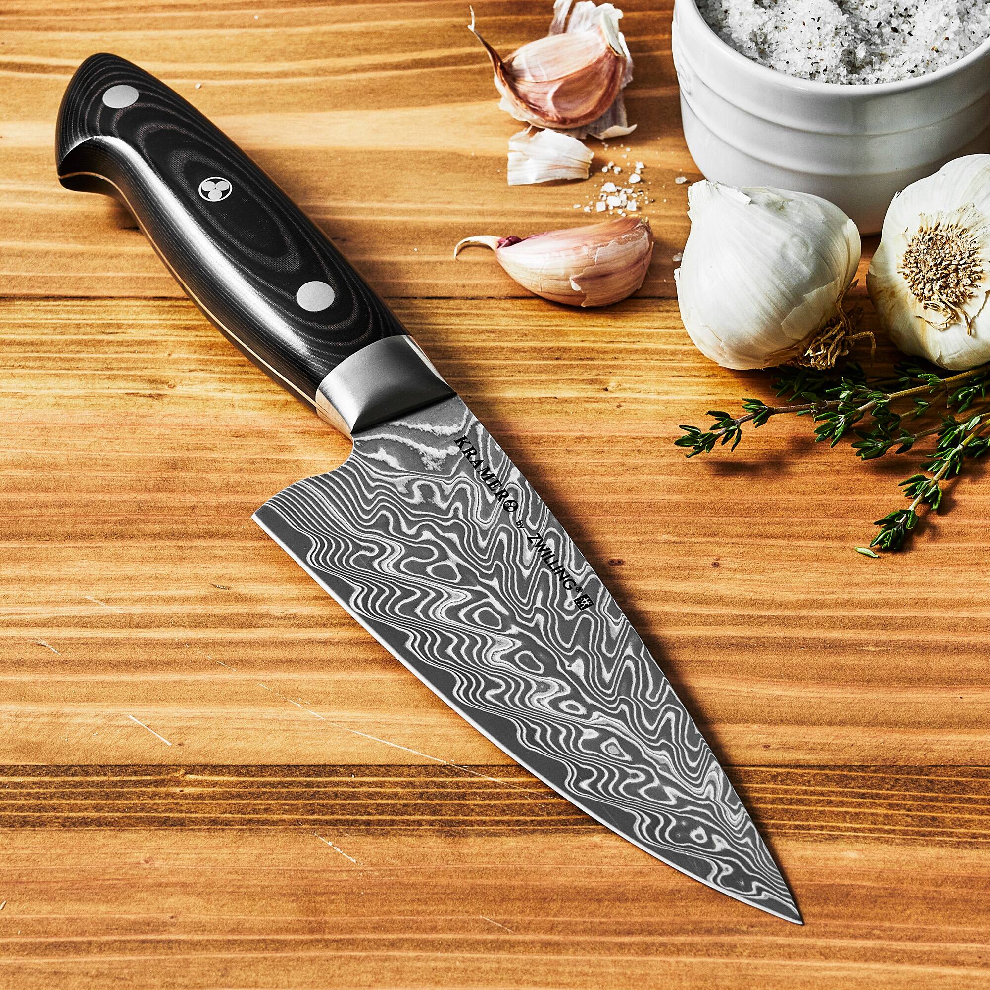 Alt View 1. ZWILLING - KRAMER by ZWILLING EUROLINE Damascus Collection 6-inch Chef's Knife - Black.