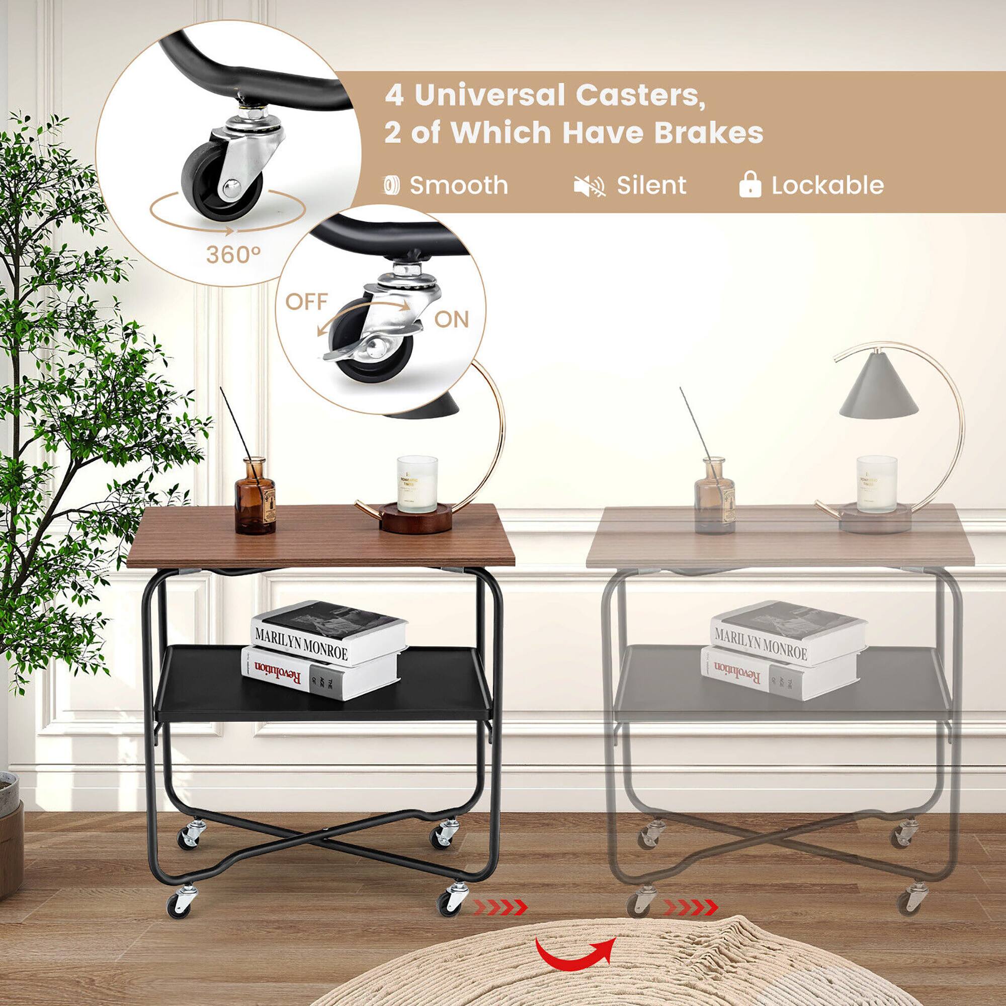 4 Universal Casters, 2 of Which Have Brakes  
Smooth Silent Lockable  
360°  
OFF ON