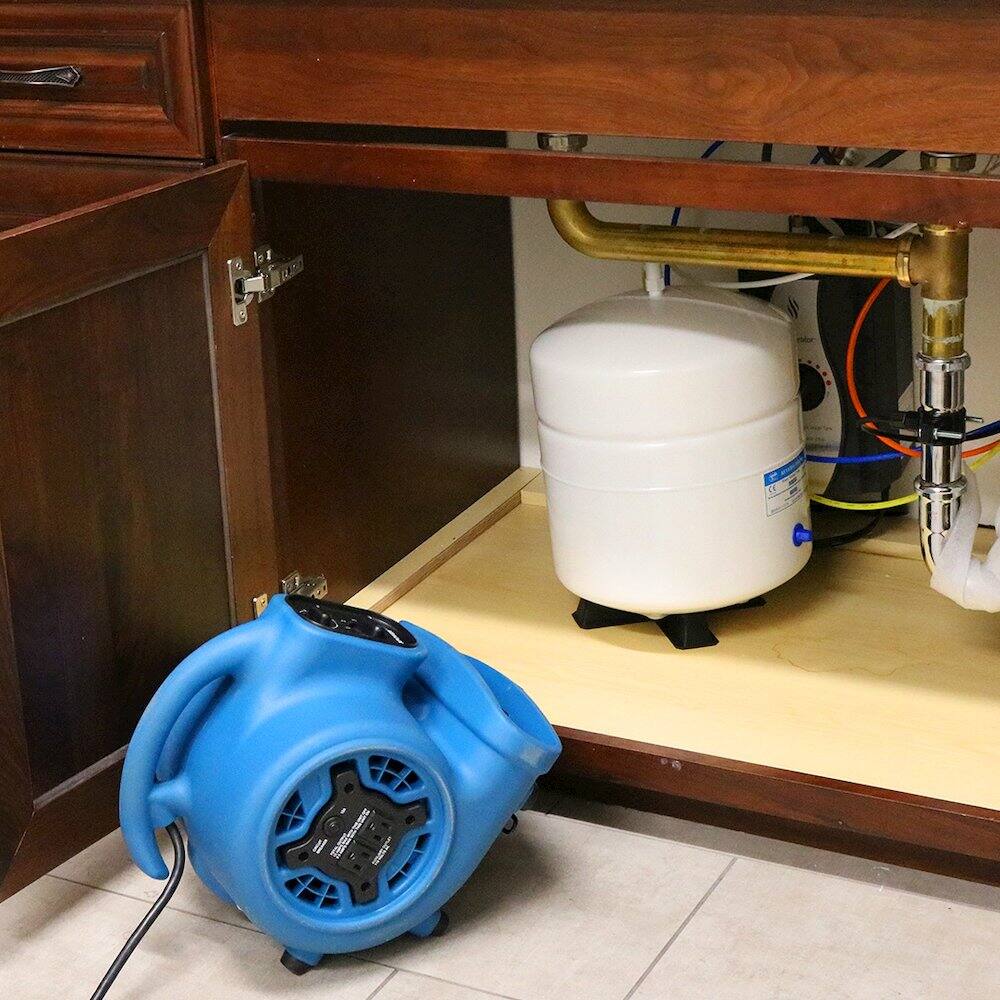 Alt View 10. XPOWER - 1/4 HP 925 CFM Multi-Purpose Mini Air Mover, Dryer, Blower and Timer - Blue - Blue.