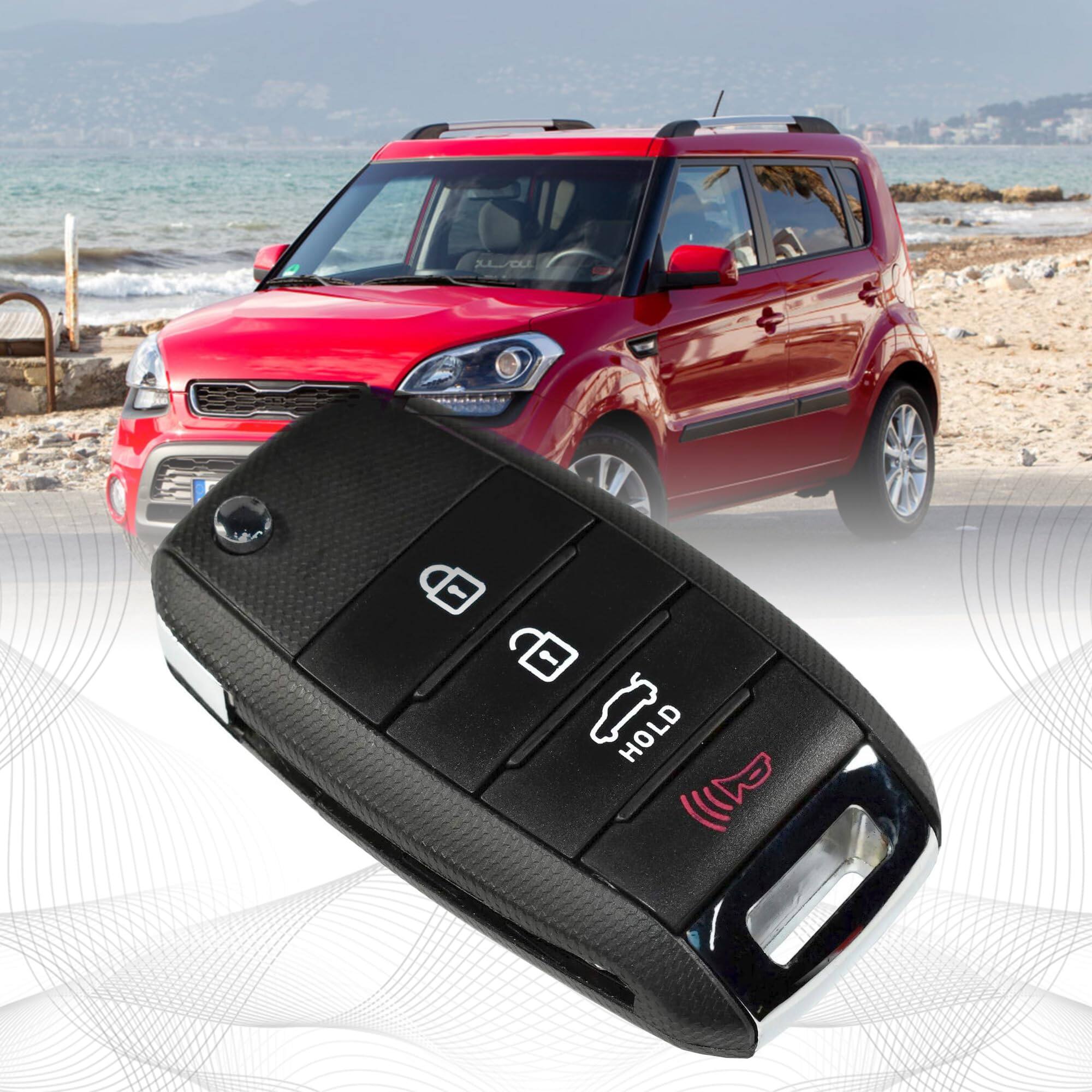Alt View 2. HQRP - 2-Pack Flip Key Fob Shell Case w 4 Buttons and Uncut Blade - for Kia Sorento Soul Optima Sportage - Black.