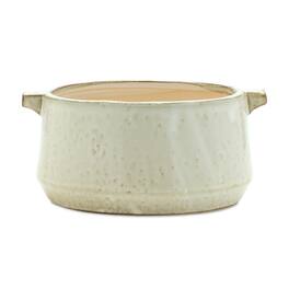 BreeBe - Rustic Terra Cotta Bowl Planter 9.5"L - Beige