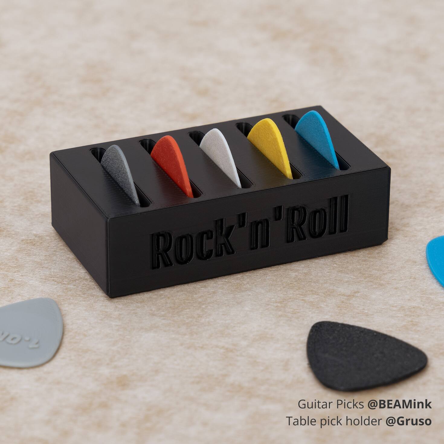 Rock'n'Roll 022 Guitar Picks @BEAMink Table pick holder @Gruso