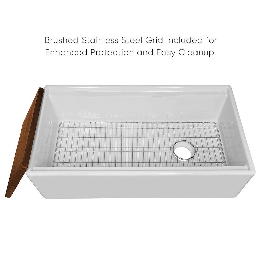 Brushed Stainless Steel Grid Included for Enhanced Protection and Easy Cleanup.