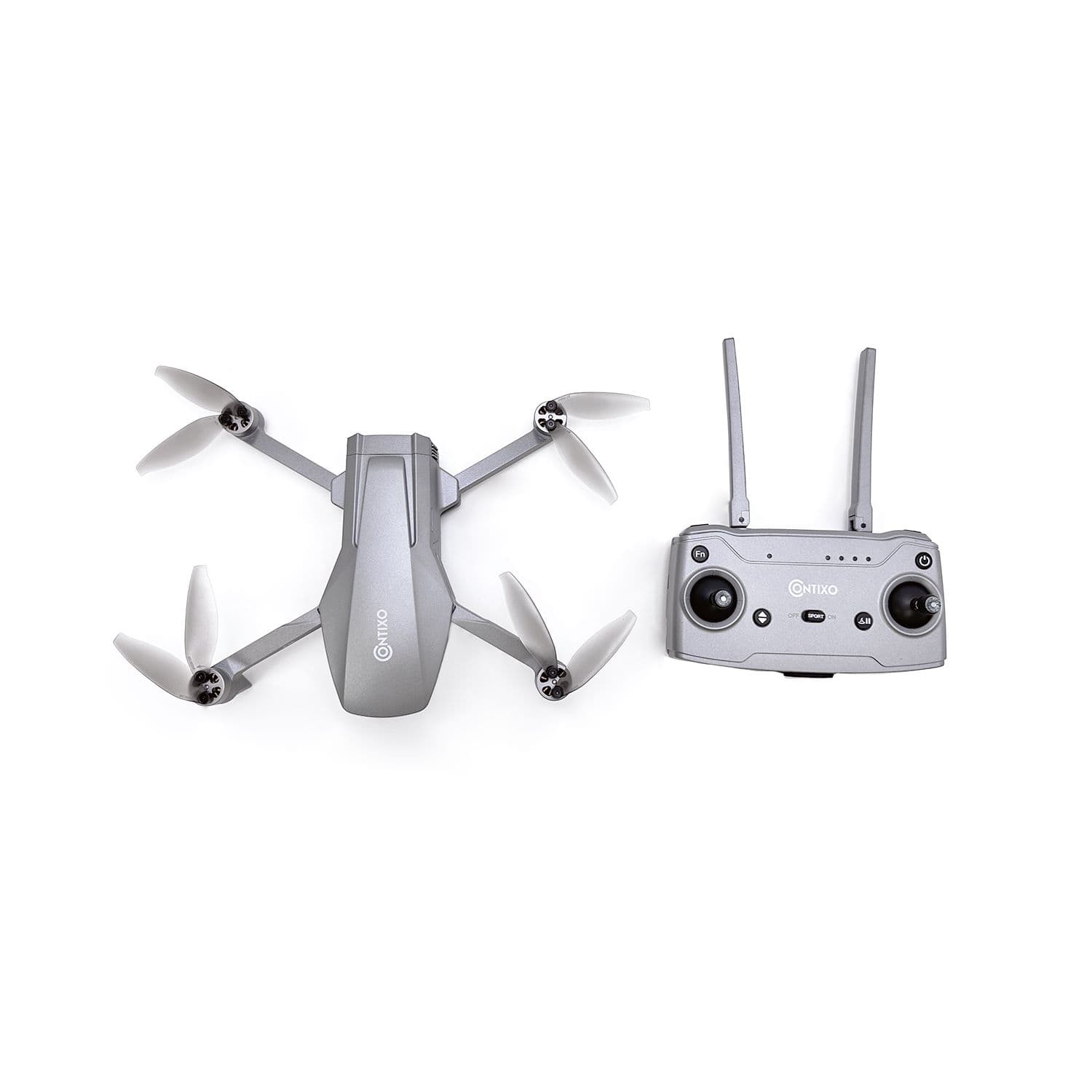 Alt View 21. Contixo - F36 Gimbal Drone with Remote Controller - Silver.