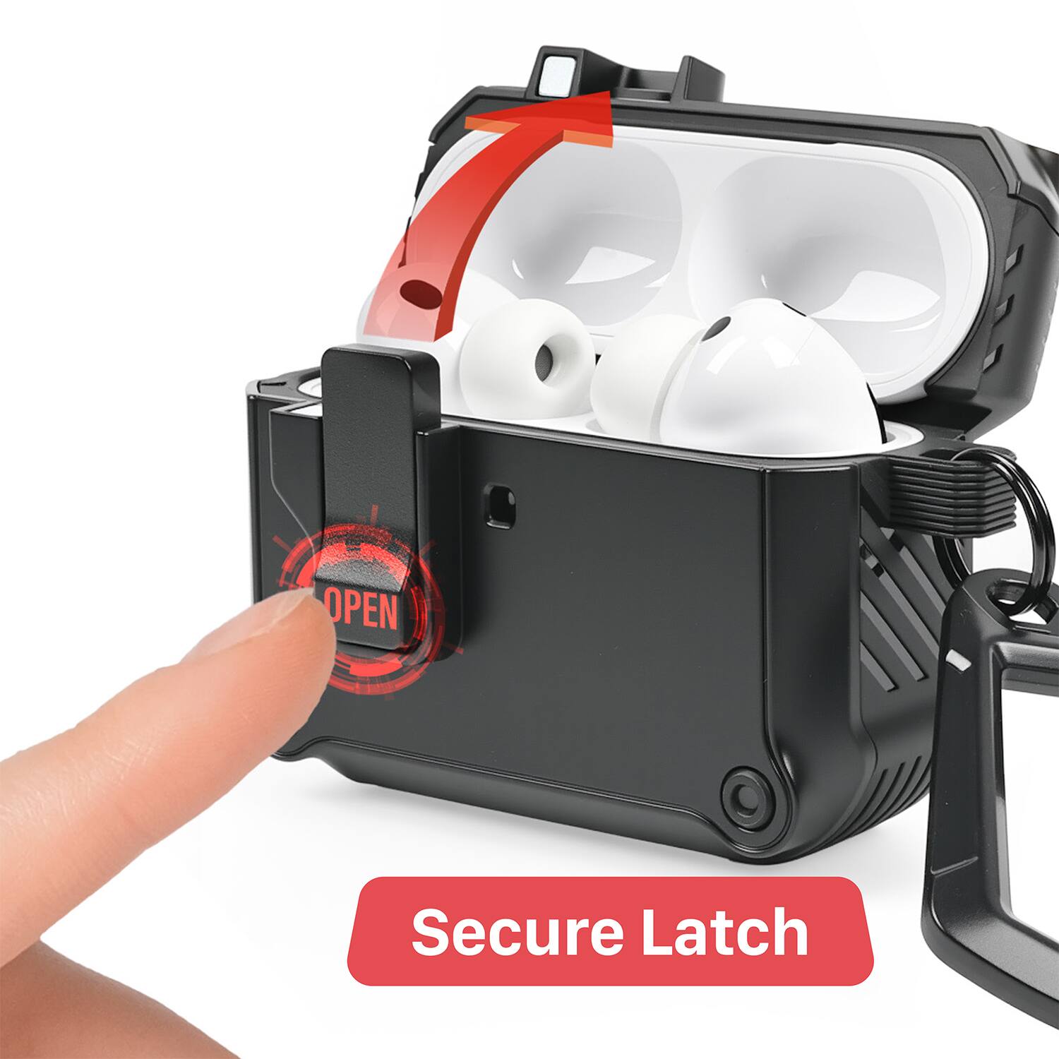 Vena For Apple AirPods Pro 3 Case With Lock, Elastic Protective