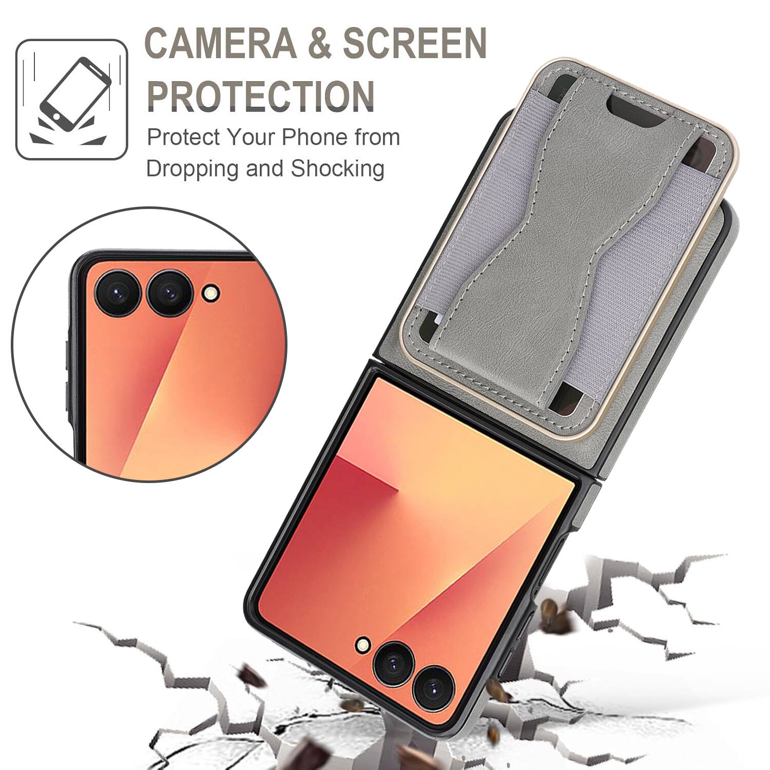 CAMERA & SCREEN PROTECTION  
Protect Your Phone from Dropping and Shocking