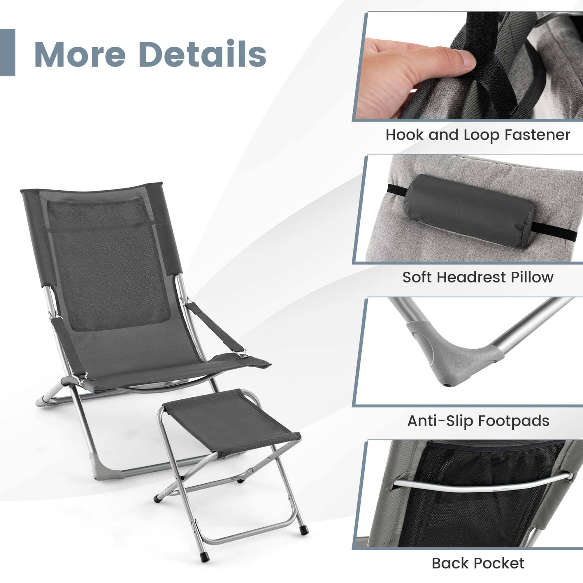 More Details

- Hook and Loop Fastener
- Soft Headrest Pillow
- Anti-Slip Footpads
- Back Pocket