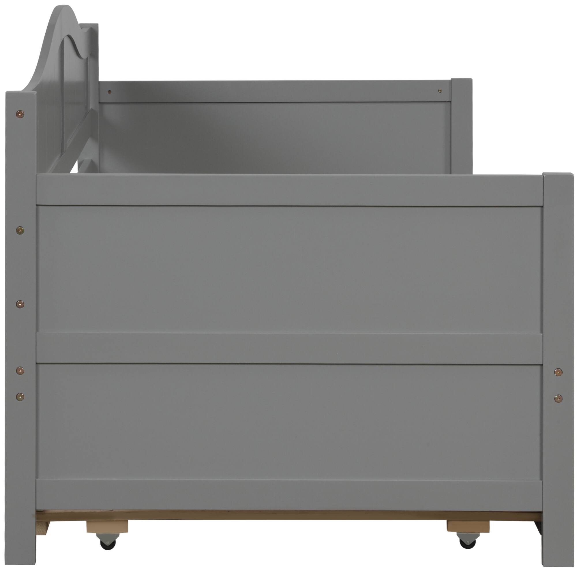 Alt View 8. GOODSILO - Twin Size Daybed with Storage Drawers, Space-Saving Sofa Bed for Bedroom and Living Room, No Box Spring Required - Gray.