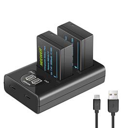 Neewer - 2x DMW-BLC12 Battery + Dual Charger for Panasonic