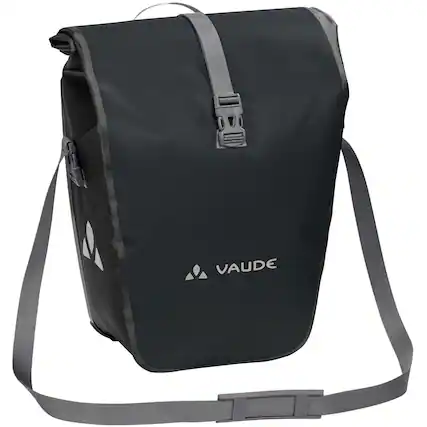 Front. VAUDE - Vaude Aqua Back Single Rear Bike Pannier - Black - Black.