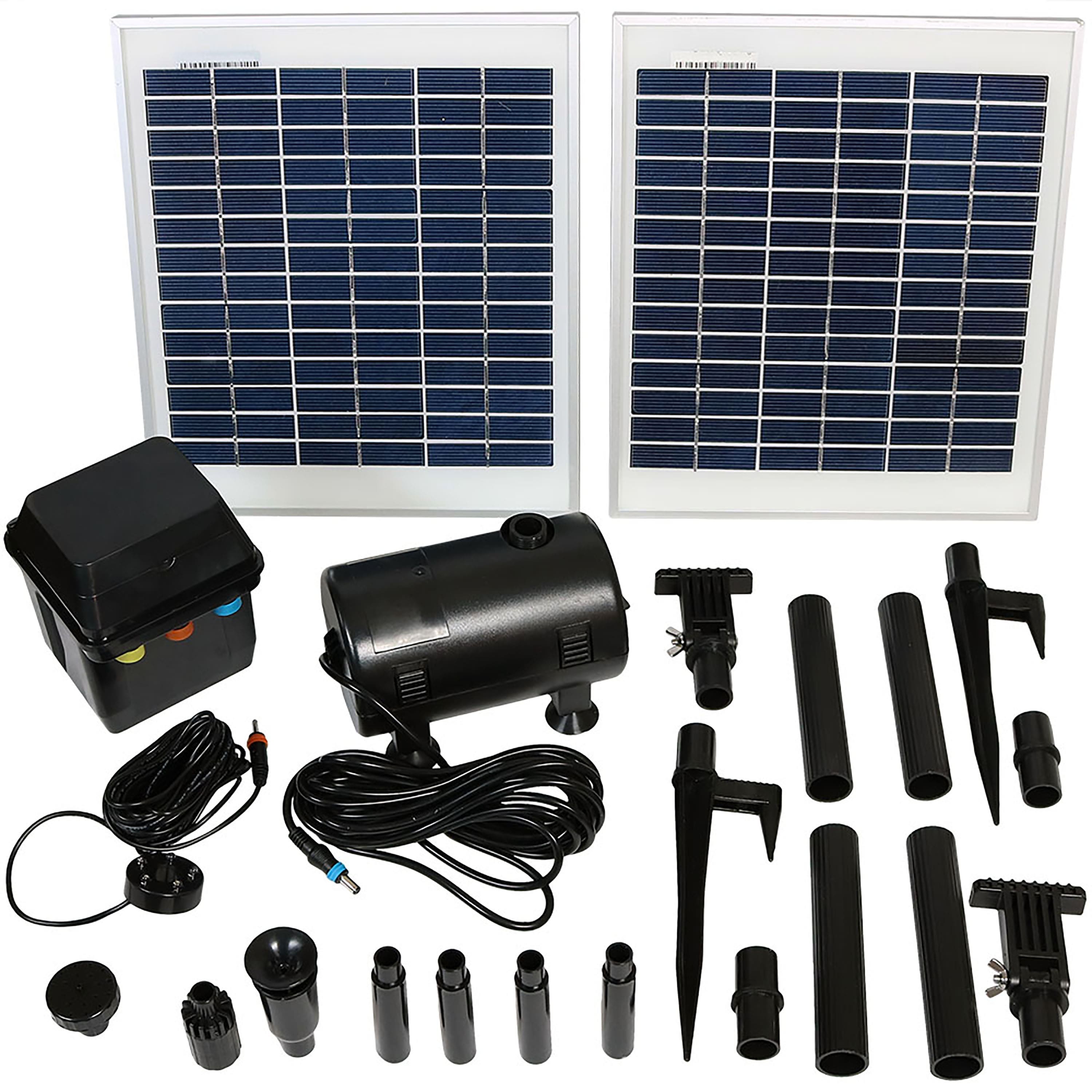 Sunnydaze - 396 GPH Solar Pump and Panel Kit with Battery and Light - Black price history on PriceWatchPro