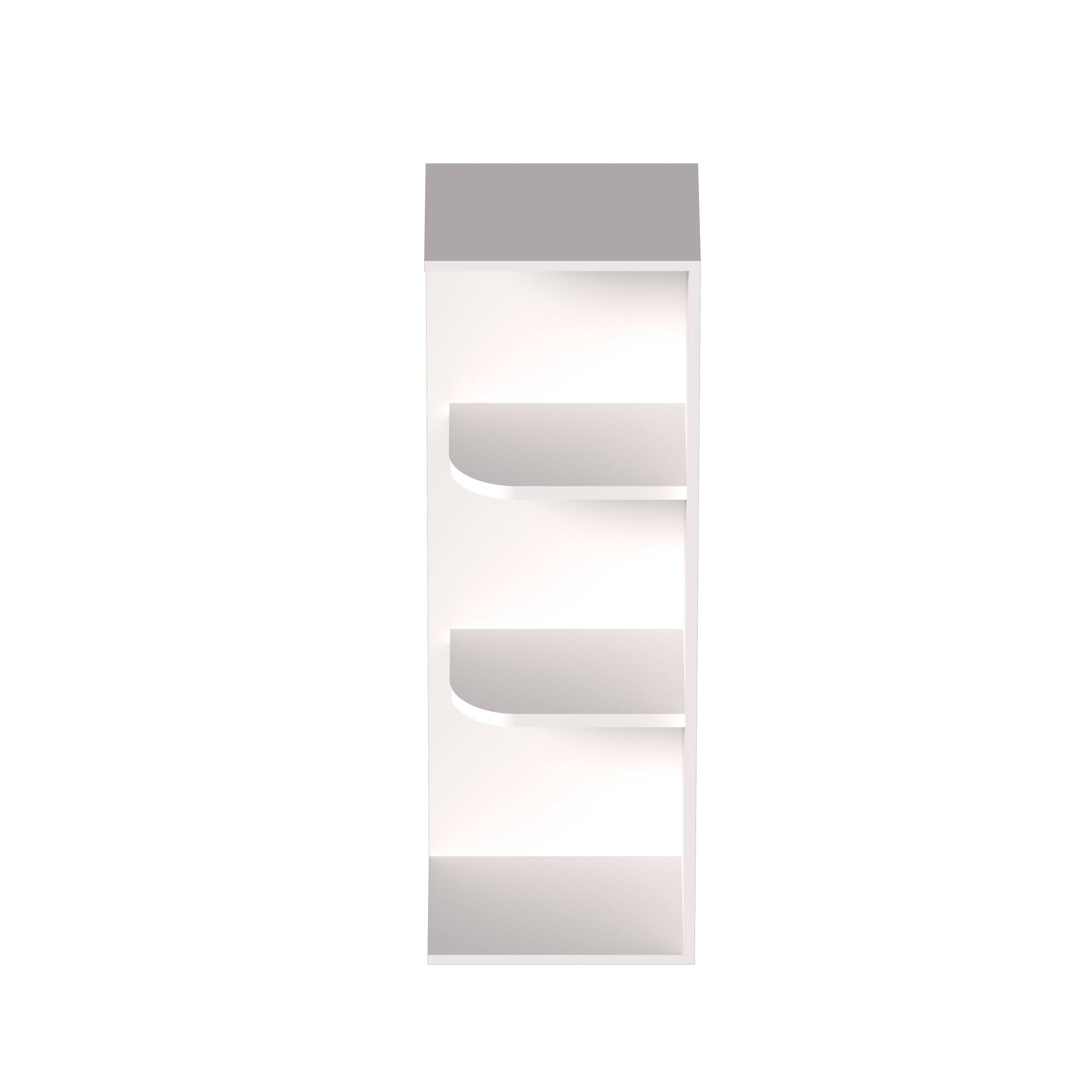 Angle. Boyel Living - 12-in W x 36-in H x 9-in D Shaker Open End Shelf Kitchen Wall Cabinet - Glacier White.