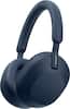 Front. Sony - WH-1000XM5 Wireless Noise Cancelling Over-the-Ear Headphones - Blue.