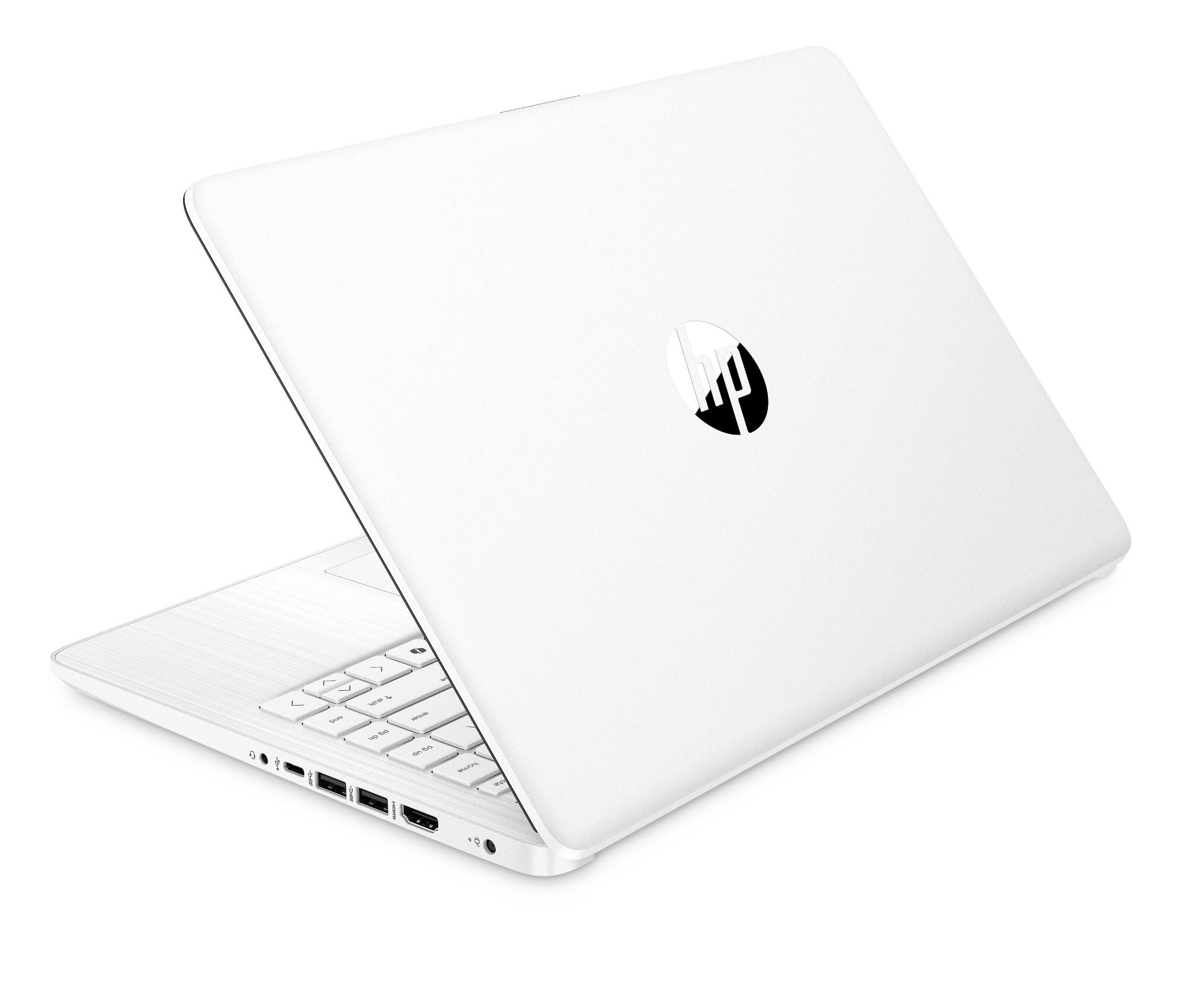 Alt View 2. HP - 14-dq6102ds 14" Intel N150 0.8 GHz up to 3.6 GHz 4GB DDR4 128GB UFS Windows 11 Home - White.