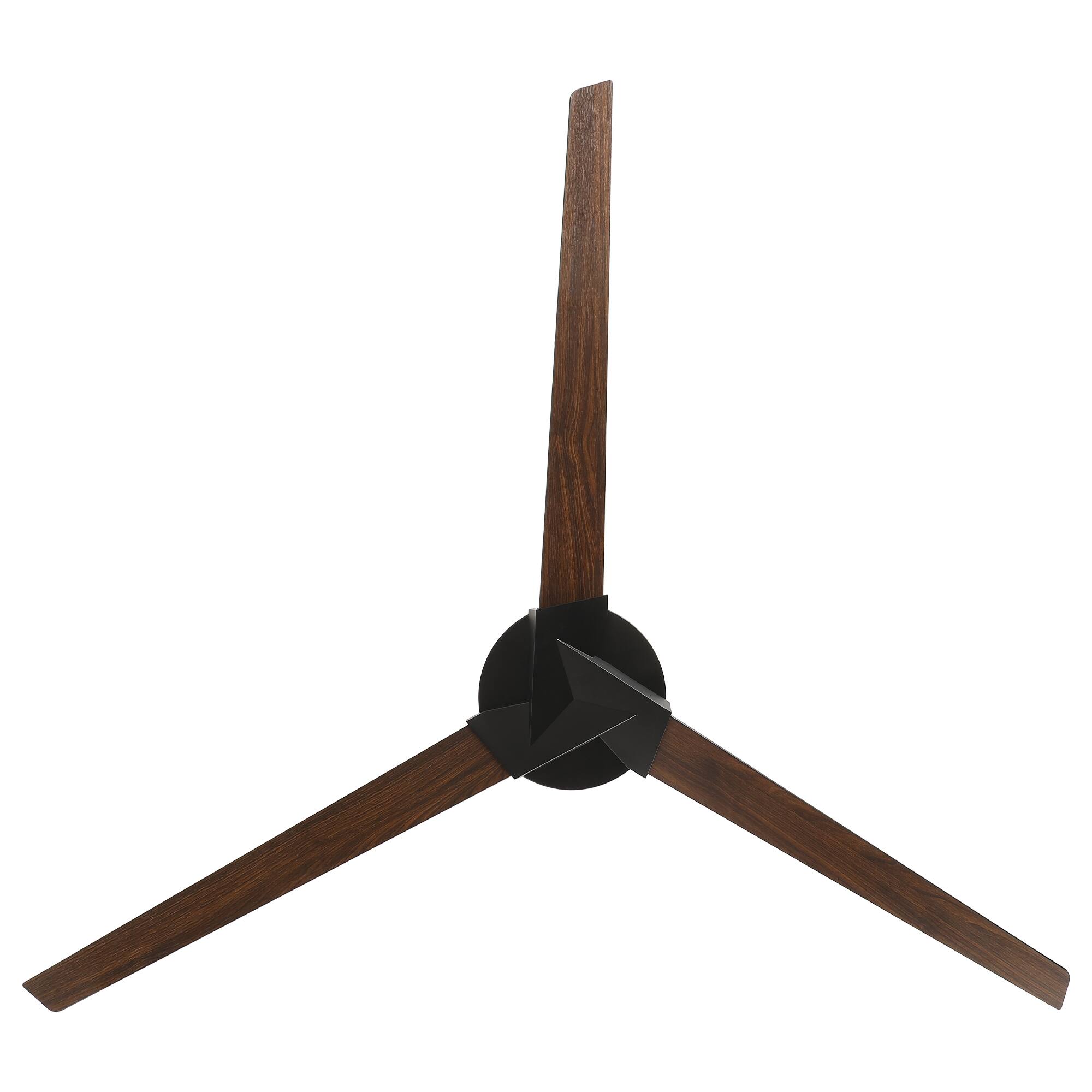Alt View 10. Vaczon - 70" Modern LED Large Propeller Ceiling Fan with Light and Remote Control - Black.