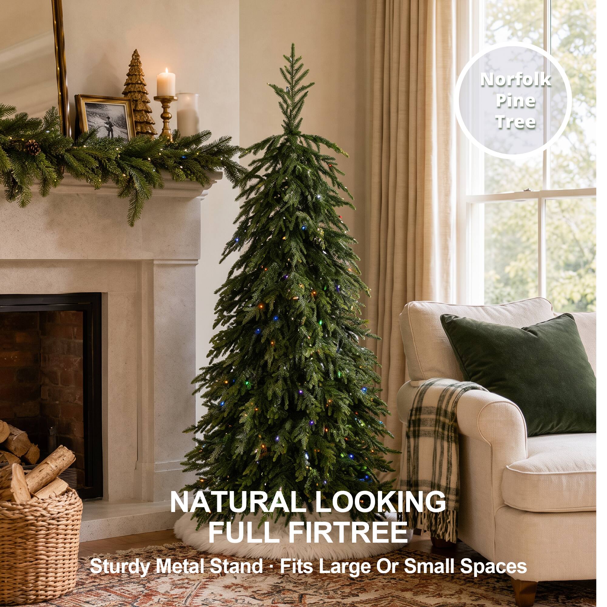 Norfolk Pine Tree

NATURAL LOOKING FULL FIR TREE

Sturdy Metal Stand - Fits Large Or Small Spaces
