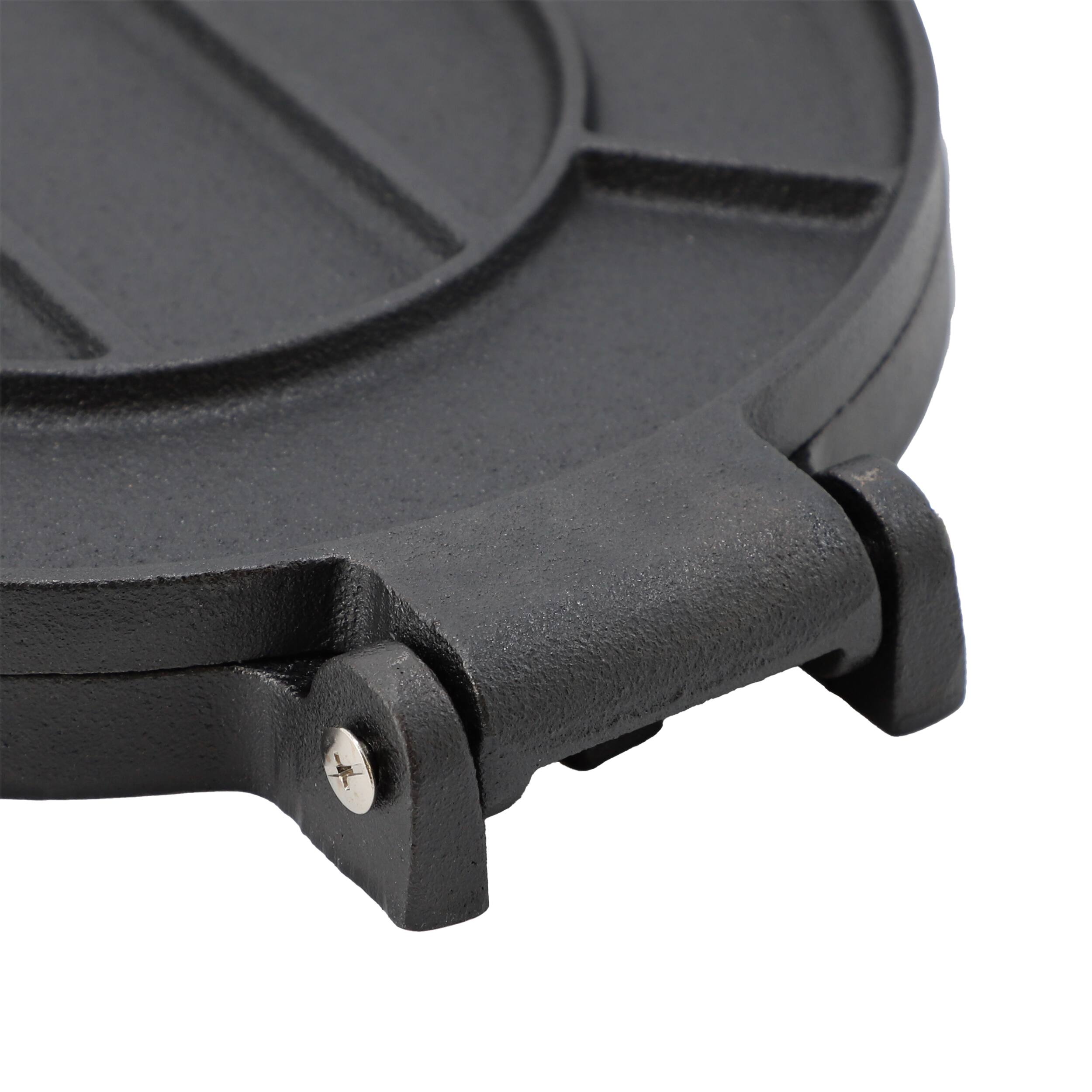 Alt View 3. Mega Chef - Megachef 7.9 Inch Heavy Duty Round Cast Iron Tortilla Maker Press - Black.